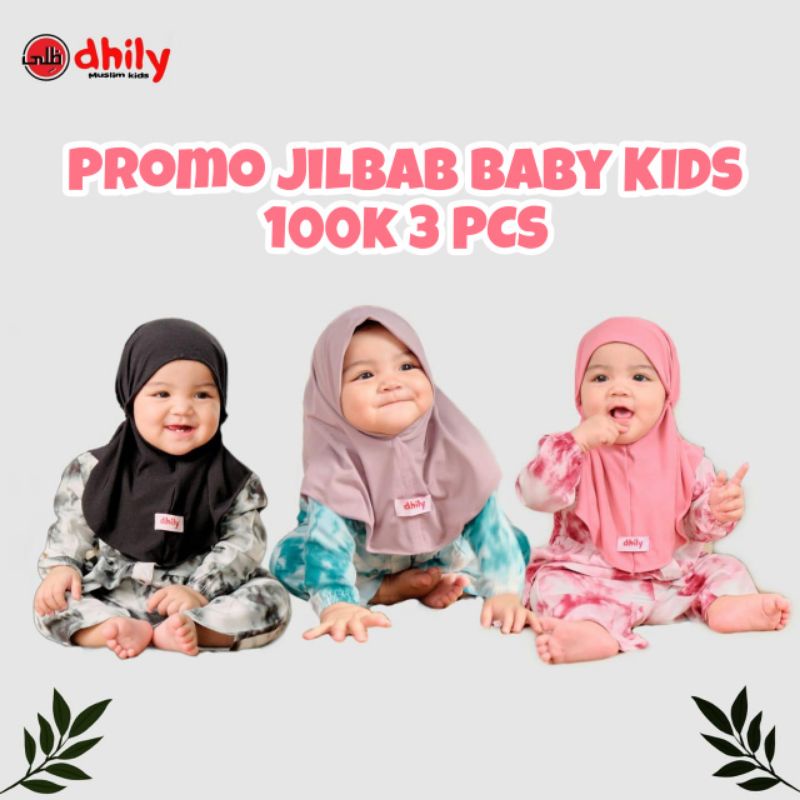 DHILY Hijab Basic baby kids 0-4 Tahun, Jilbab bayi, jilbab anak, jilbab baby kids