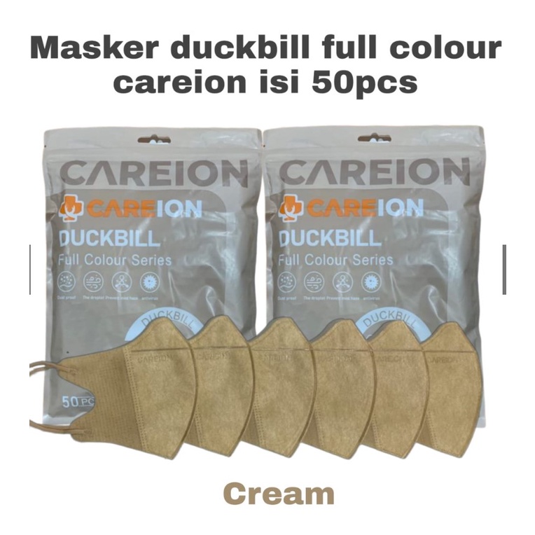 MASKER DUCKBILL CAREION WARNA 3PLY ISI 50 pics