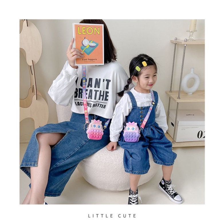 Tas Pop It Anak Seri Girl Pita Lucu Import