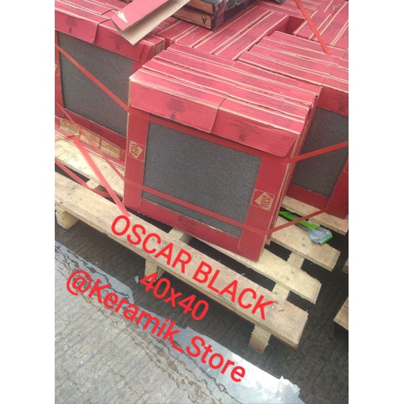 Keramik Lantai Teras Oscar Black , Asia Tile Kw-1