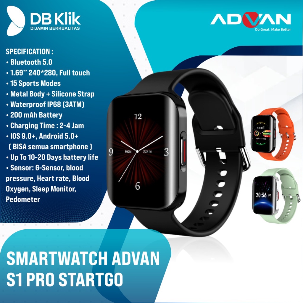 Smartwatch ADVAN STARTGO S1 PRO 1.69 IPS Screen - ADVAN S1 Pro