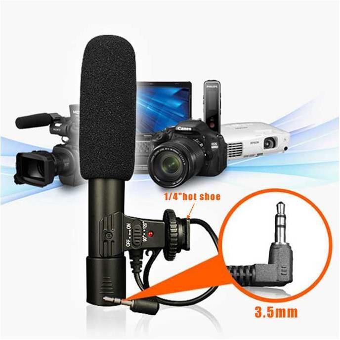 Rajawali Microphone Mic-01 For Canon, Nikon Dslr, Sony Handycam