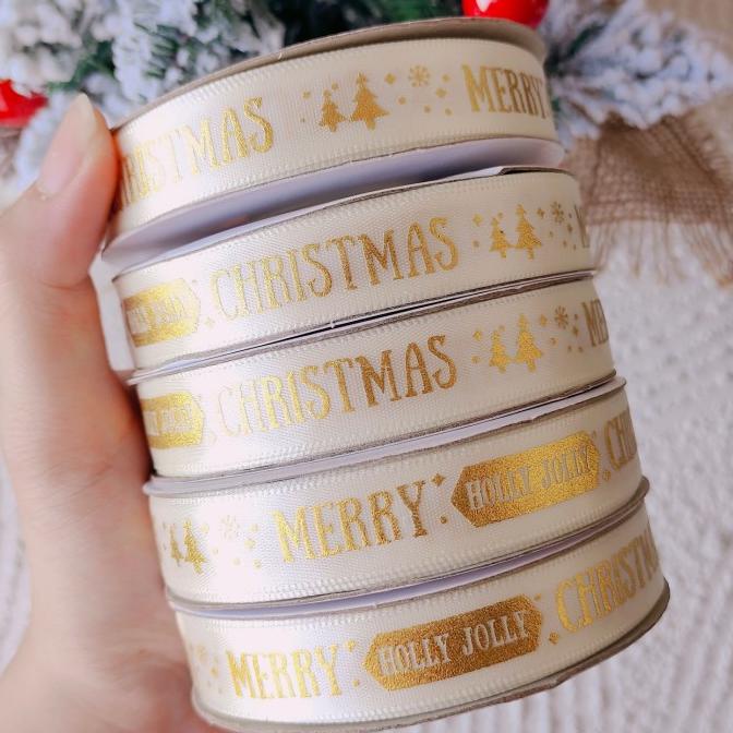 

Pita Natal putih pita satin kado natal pita kado natal pita hampers