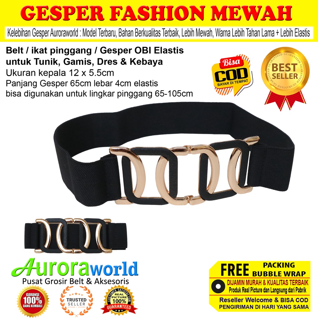 AURORAWORLD GESPER CEWEK OBI KARET UNTUK DRESS GAMIS TUNIK IKAT PINGGANG WANITA FASHION HIJAB TUNIK BELT KARET ELASTIS PEREMPUAN TERMURAH TERLARIS bisa COD