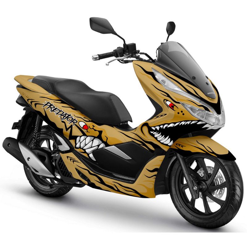 Stiker decal pcx 150 fredador gold stiker fullbody