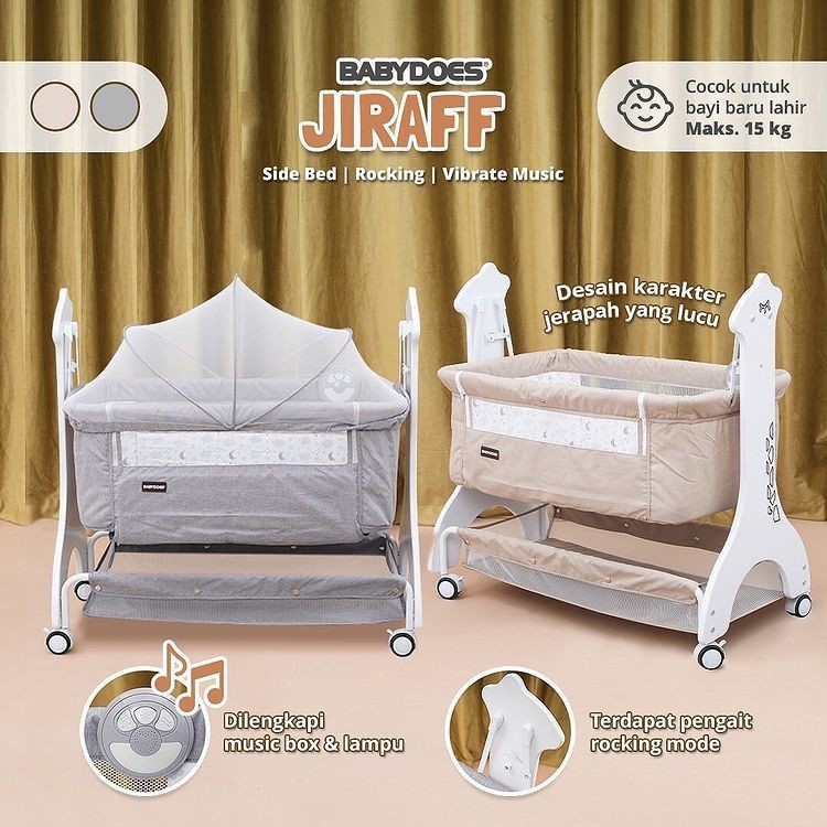Baby Box Baby Does 1635 Jiraff Tempat Tidur Anak Bayi Rocking Side Bed / Baby Box Pliko D Cute Baby B 839 XLR