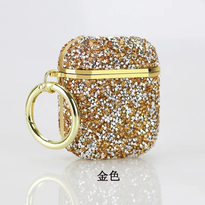 Luxury Earphone Cases Compatible for AirPods Pro Cute Case Compatible Untuk AirPod Air Pods2 1 Bling Diamond Hard Shell Cover Pelindung