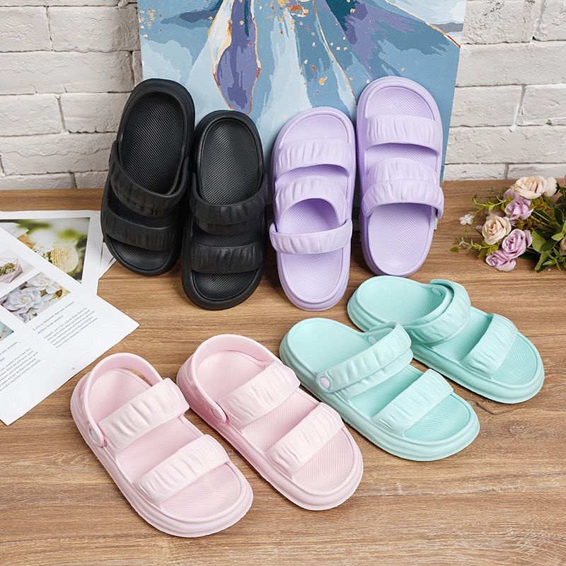 998 Sandal Gunung Wanita Slip On 2in1 Korean Style, Sendal Slop Eva Ban Dua 998 Promo Sen