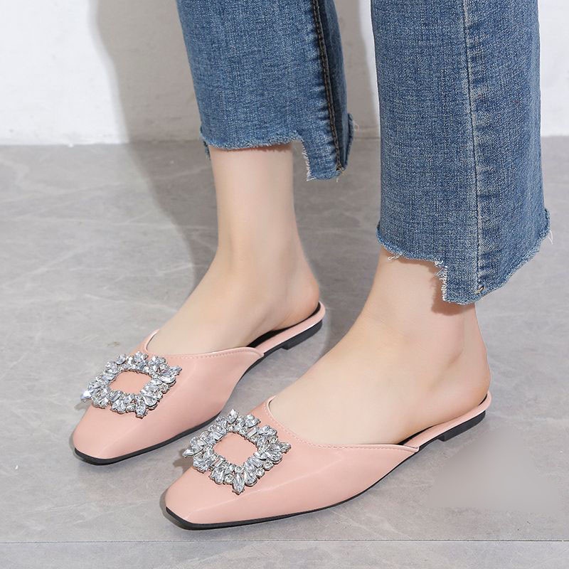 RYX - Round Buckle Sepatu Slip-On Wanita Fashion Casual / Pesta - Import Ori