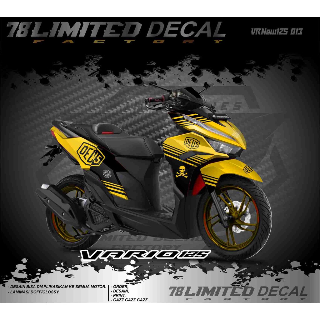 Stiker Decal Vario 125 NEW 2022 Full body_Dekal Stiker Vario 125 New 2022 Disain Deus VRN013