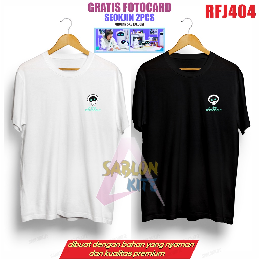 GRATIS FOTOCARD 2PCS !!! KAOS SEOKJIN LOGO THE ASTRONAUT LOGO KECIL RFJ404 UP TO 3XL