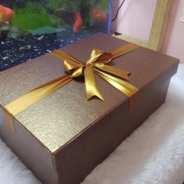 

kotak kado besar/gift box/30x19x10cm/brown diamont