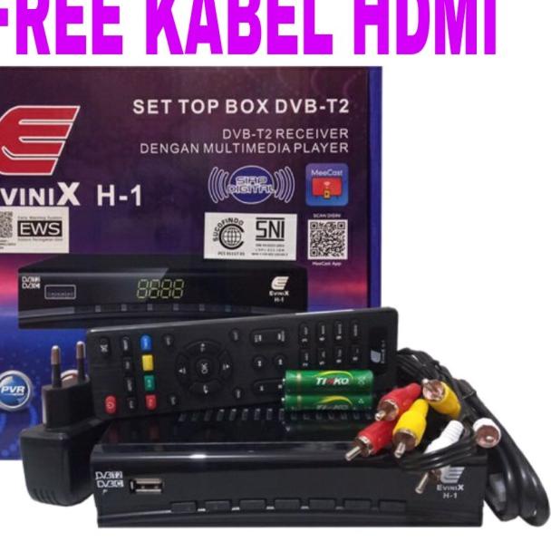 Set Top Box DVBT2 DVBC TV Digital EVINIX H1 Powered SKYBOX