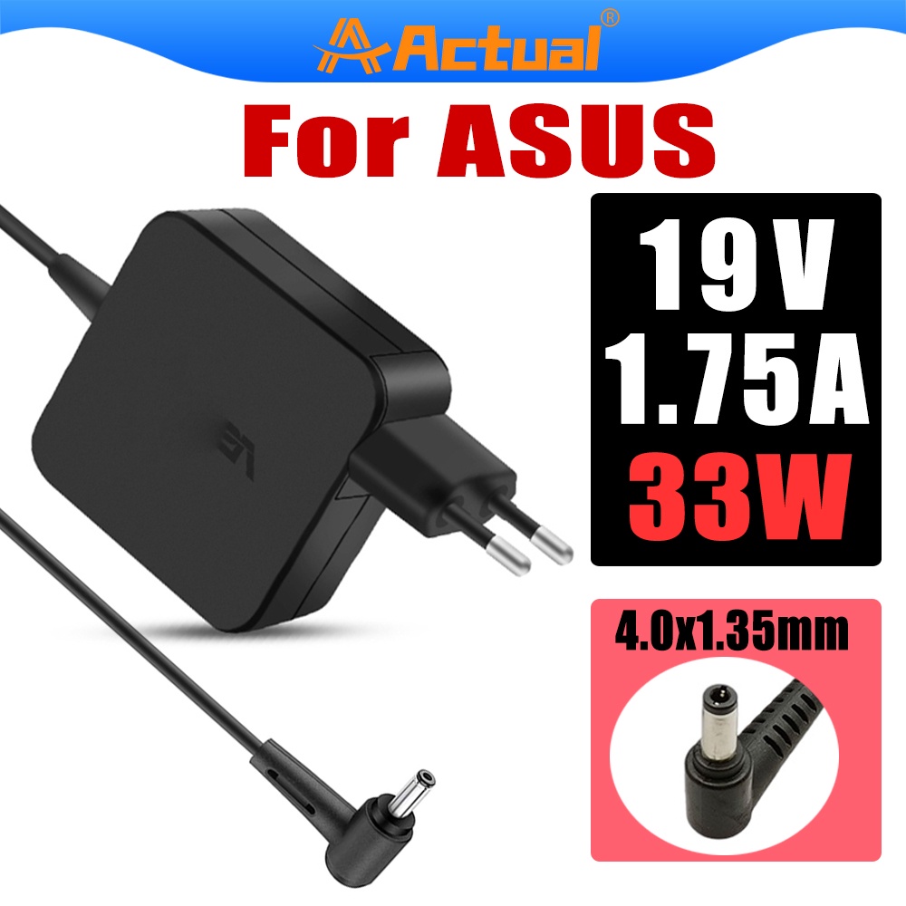 Actual【COD】Adaptor Charger Asus 19V 1.75A 33W 4.0*1.35mm ORIGINAL X441N X441NA X441M X453M X200CA X200M X201E X441 A407M