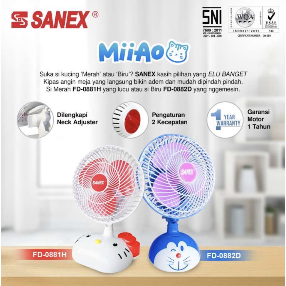 Kipas Angin Meja Sanex Karakter