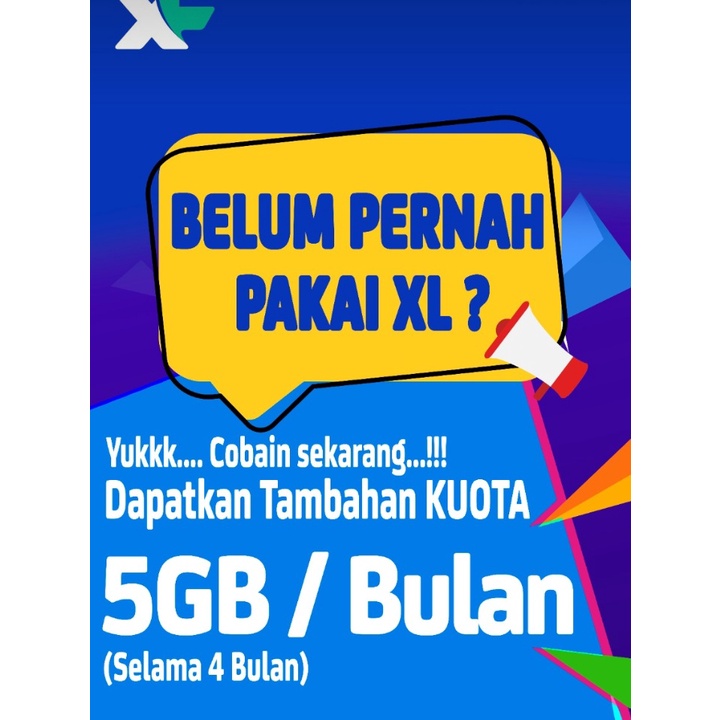 Kartu Perdana XL Segel EXP Cover Maret 2025 Bonus Unlimited Youtube