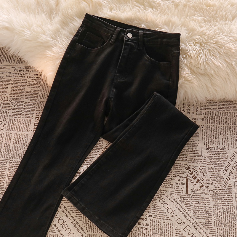 celana cutbray wanita hitam Import /  celana jeans cutbray wanita highwaist stretch (Realpict)