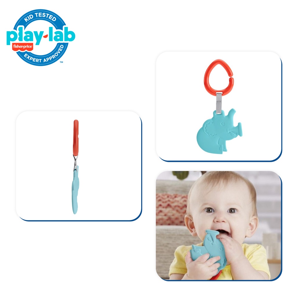 Fisher Price Blue Elephant Teether - Mainan Gigitan Anak