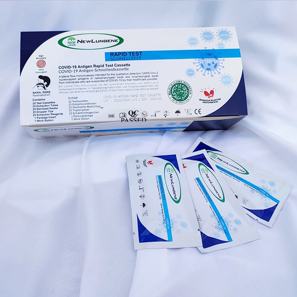 NEWLUNGENE SWAB ANTIGEN ISI 25 PCS/SET AKD KEMENKES ORIGINAL DETECT OMICRON ANTIGEN NEW LUNGENE BIRU TERMURAH