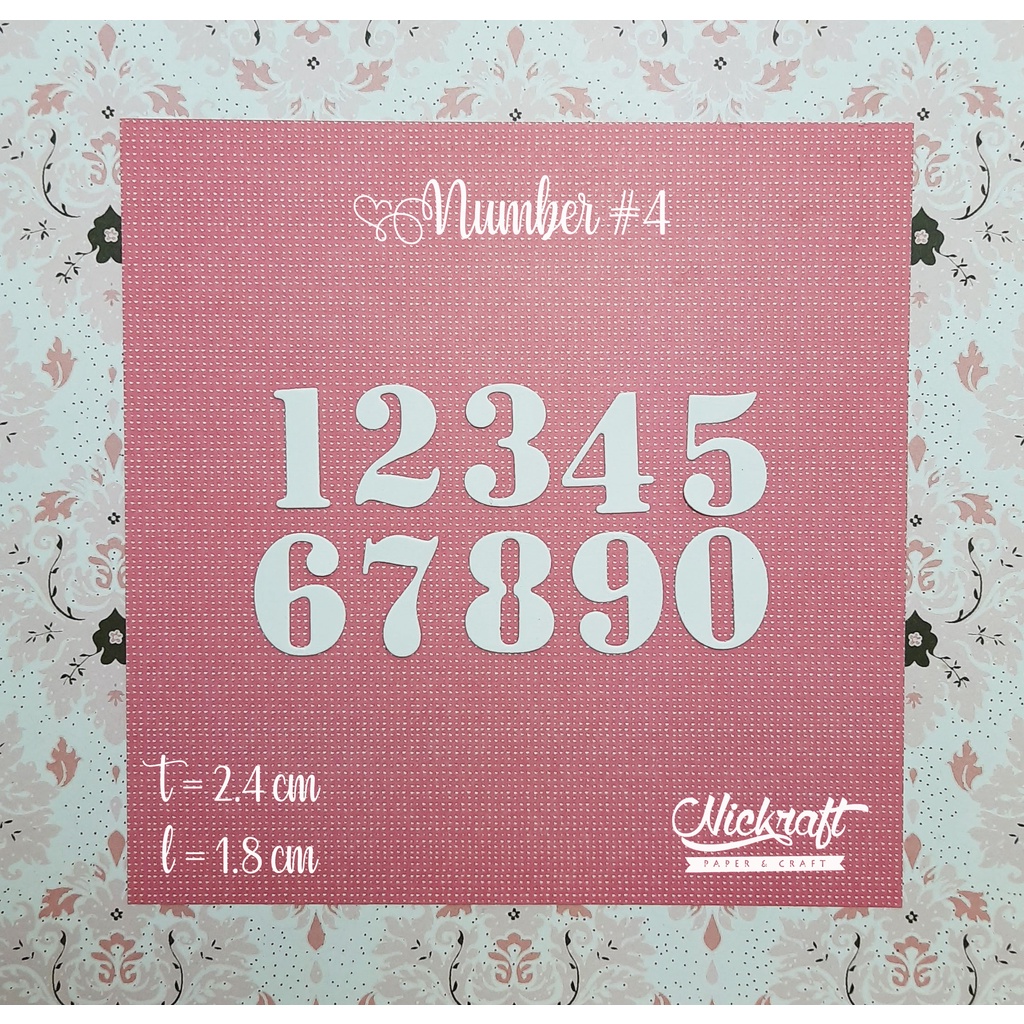 

NUMBER #4 - Hiasan Scrapbook Nama Alfabet Tulisan Angka Huruf Kertas