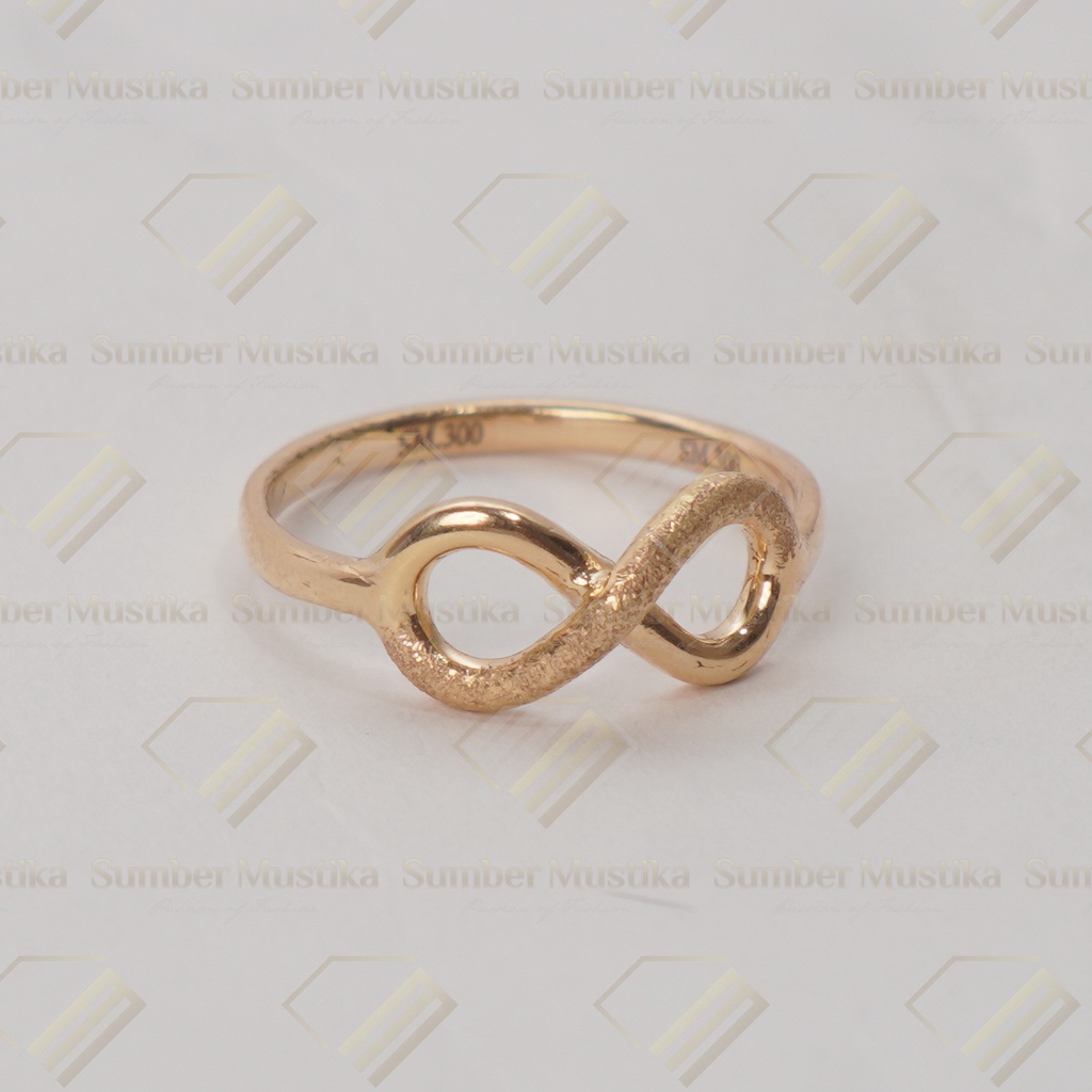 Cincin Emas Muda Model Infinity Kadar Emas 8 Karat
