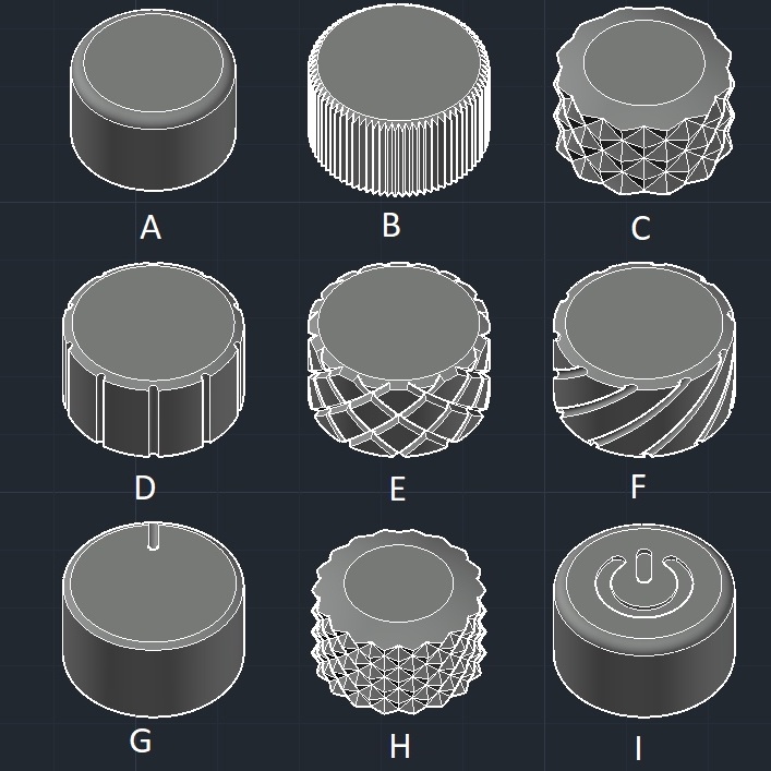 Custom Volume Knob for Koodo Solar Mechanical Keyboard (6mm D Shaft)