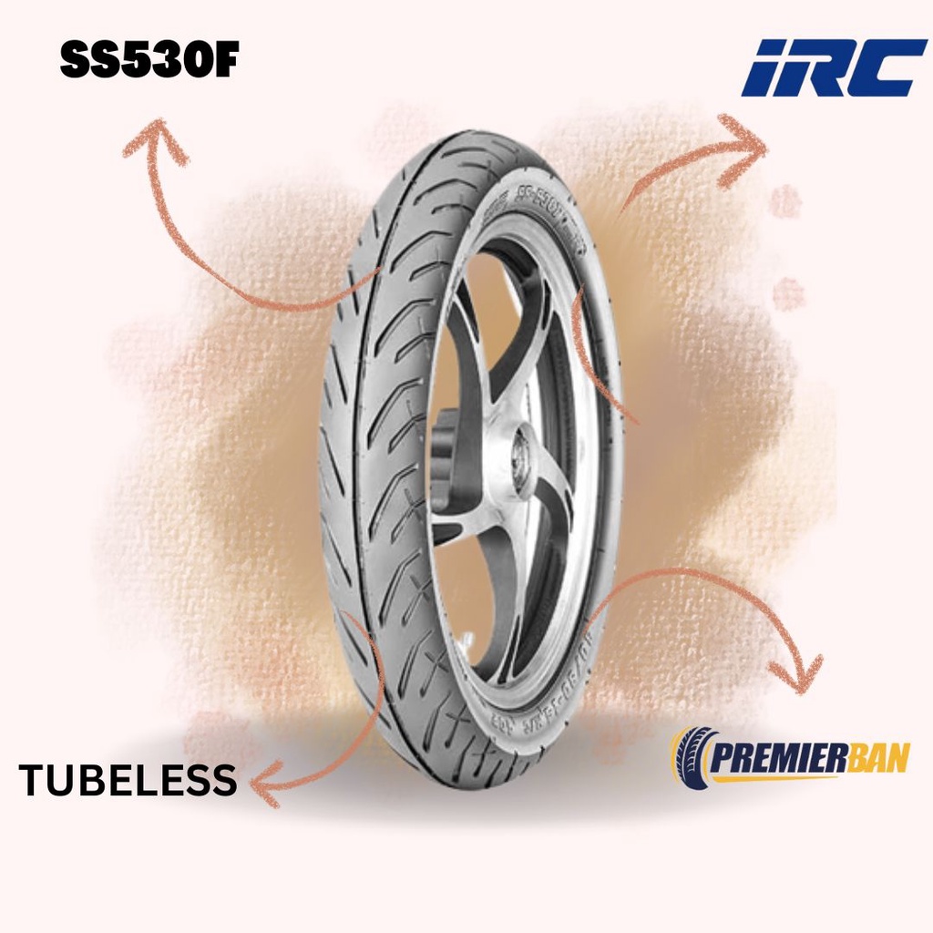 BAN MOTOR IRC SS530F 80/90 Ring 14 TUBELESS BAN MOTOR VARIO BEAT FI MIO