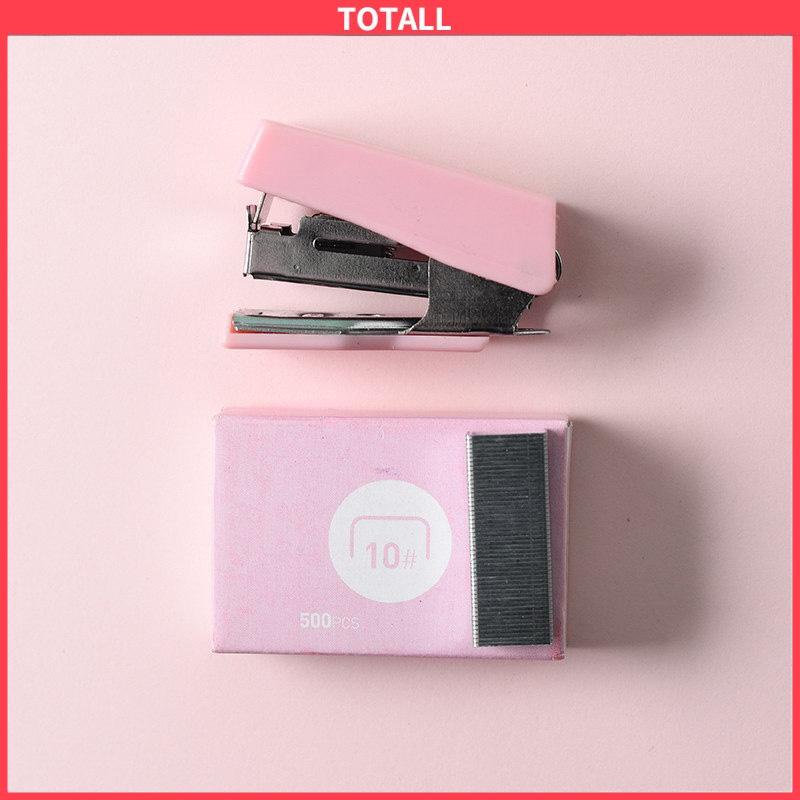 COD stapler staple cute set Stapler Mini Set Staples Perlengkapan Kantor  Mengikat Logam Kreatif-Totall