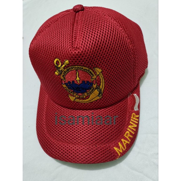 TOPI JARING MARINIR WARNA MERAH