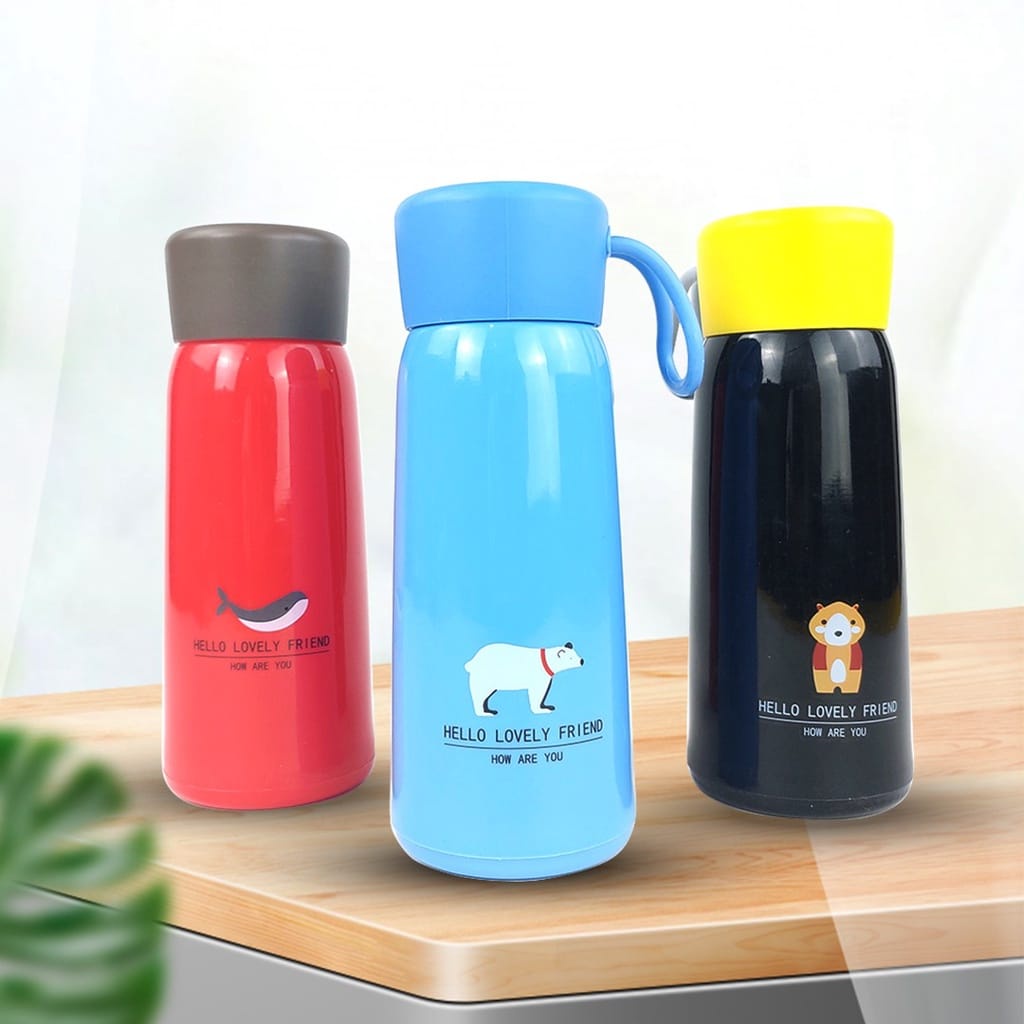 Botol Air Minum G BPA FREE - Botol Minum Kaca Karakter Lovely 400 Ml