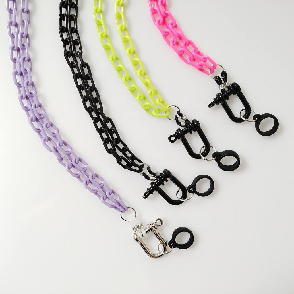 1 Pc Kalung Lanyard Bahan Akrilik Anti Hilang Dengan Kait Serbaguna Gaya Punk