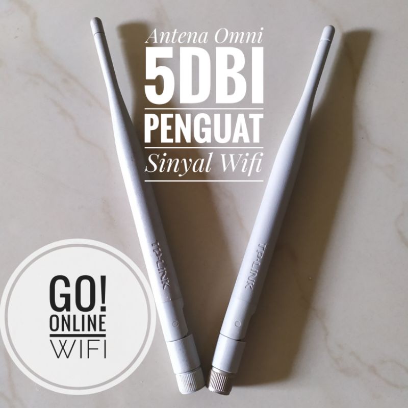 Antena Omni 5dBi Penguat Sinyal Wifi Untuk Router Atau Modem Wifi