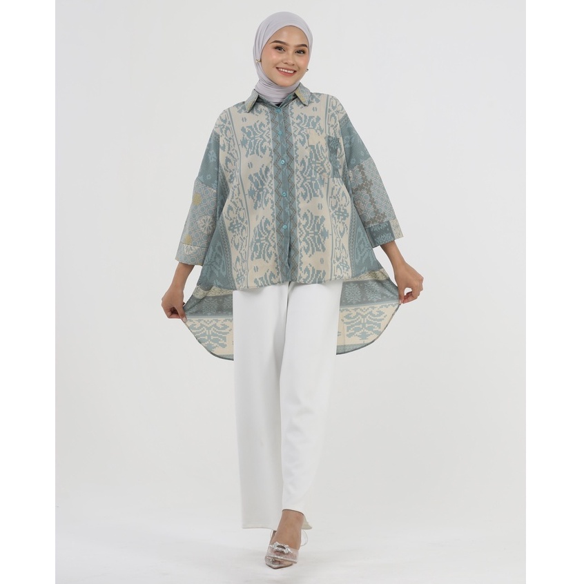 KEMEJA ETNIK KATUN STEPHANIE SHIRT PREMIUM LONG SHIRT B472