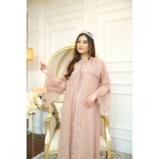 Gamis Cardigan Ashena Belanda  Original Butik