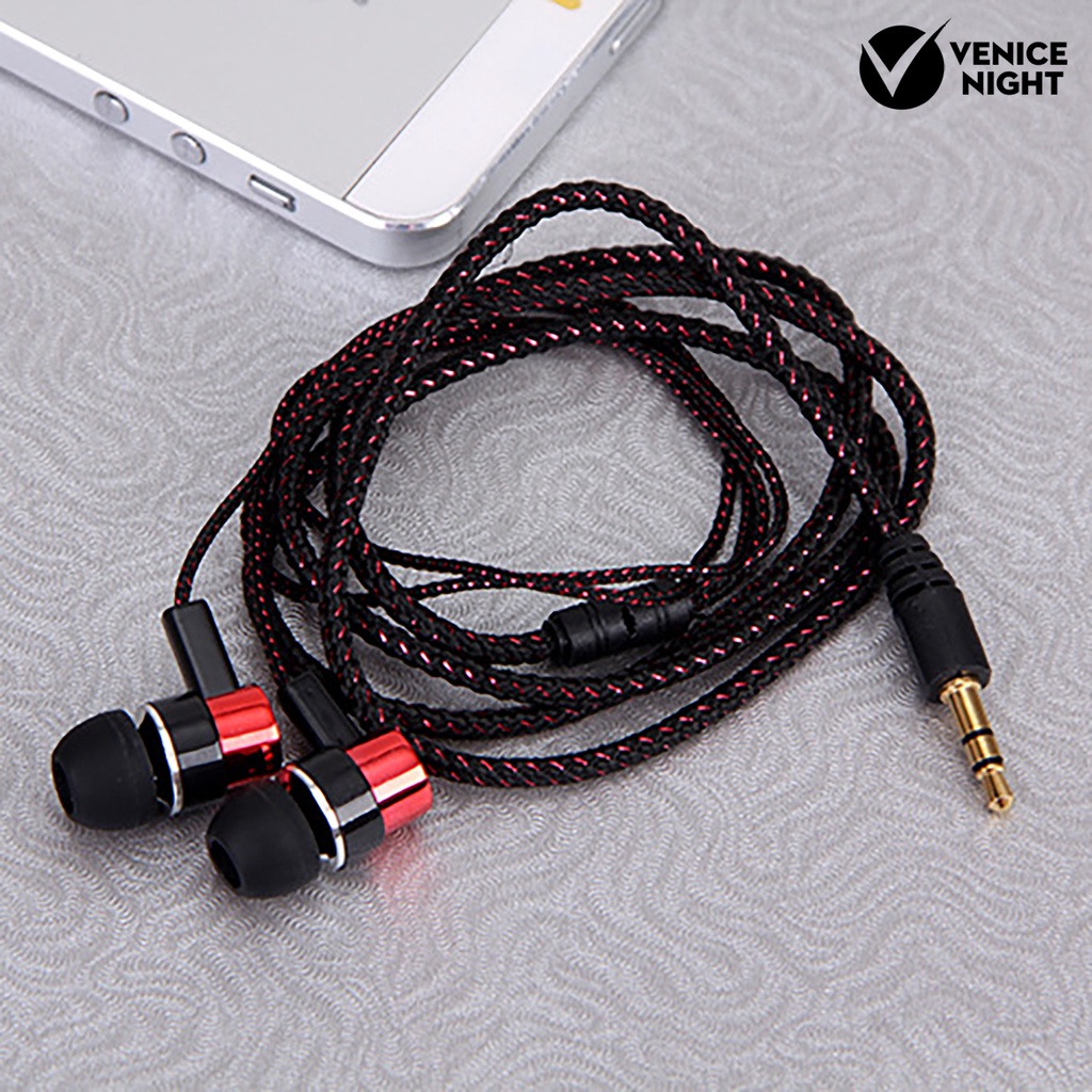 (VNEP) (Berkabel) Earbud High Fidelity Noise Cancelling Earbud Gaming In-Ear Olahraga Stereo 3,5mm Ringan untuk Berlari