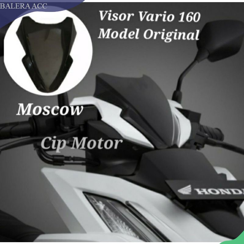 Visor VARIO 160 Model Original hitam glossy Moscow