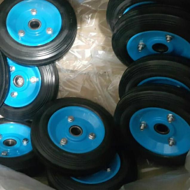 roda troli 8" inch ban karet Roda karet troli 8" inch