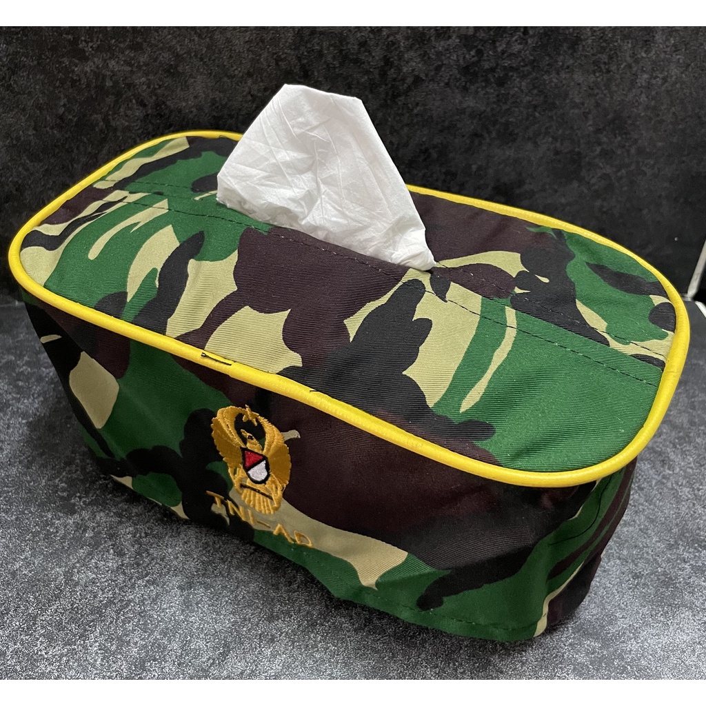 Kotak Tissue TNI AD Ekapaksi (Loreng) - Tempat Tissue Mobil - Tissue Box TNI AD