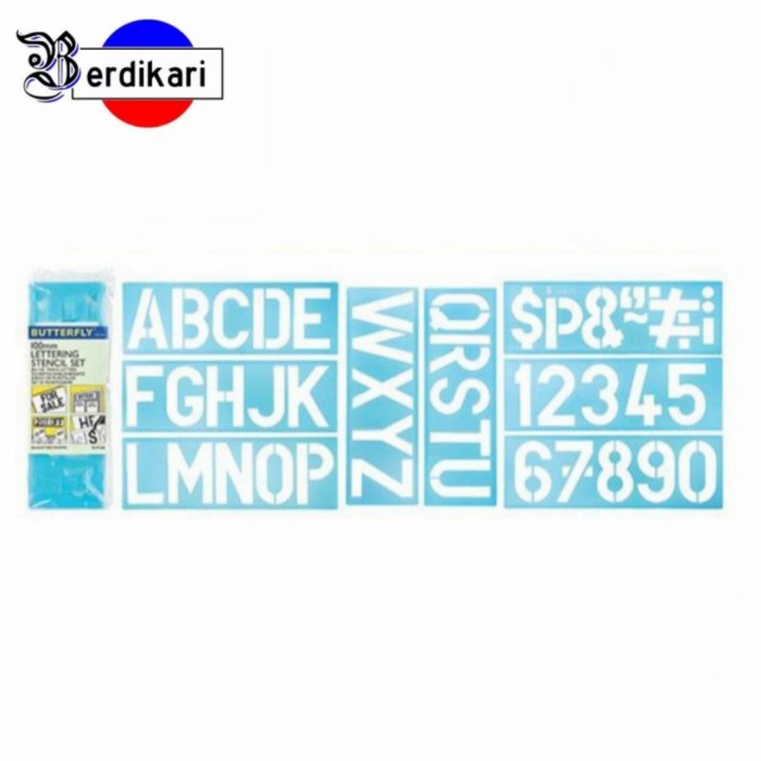 

~^~^~^] Penggaris Sablon Huruf Angka Mal Abjad Jumbo Butterfly BT HA 860