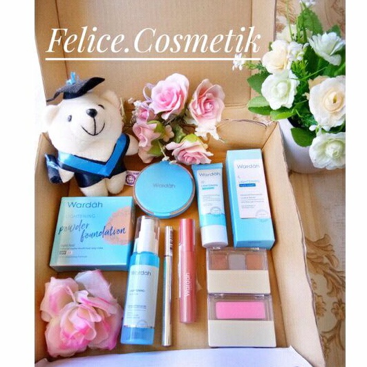 WARDAH PAKET HAMPERS LIGHTENING ISI 7(FREE SERUM)/ PAKET MAKE UP / PAKET SESERAHAN / HANTARAN / HADI