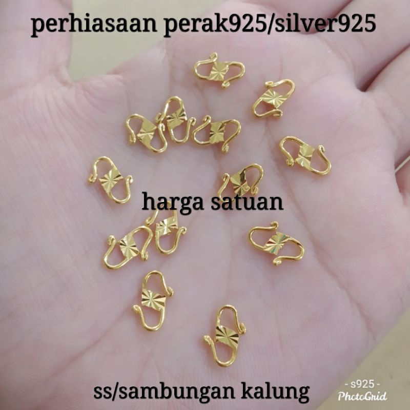 KAITAN/KOKOT PERAK 925 LAPIS MAS 24K