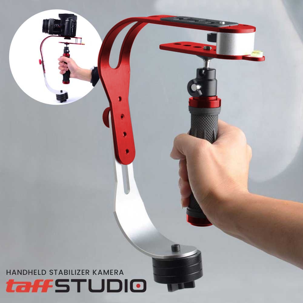 Handheld Stabilizer Kamera DSLR GoPro Xiaomi Yi - OMCSAXRE Red