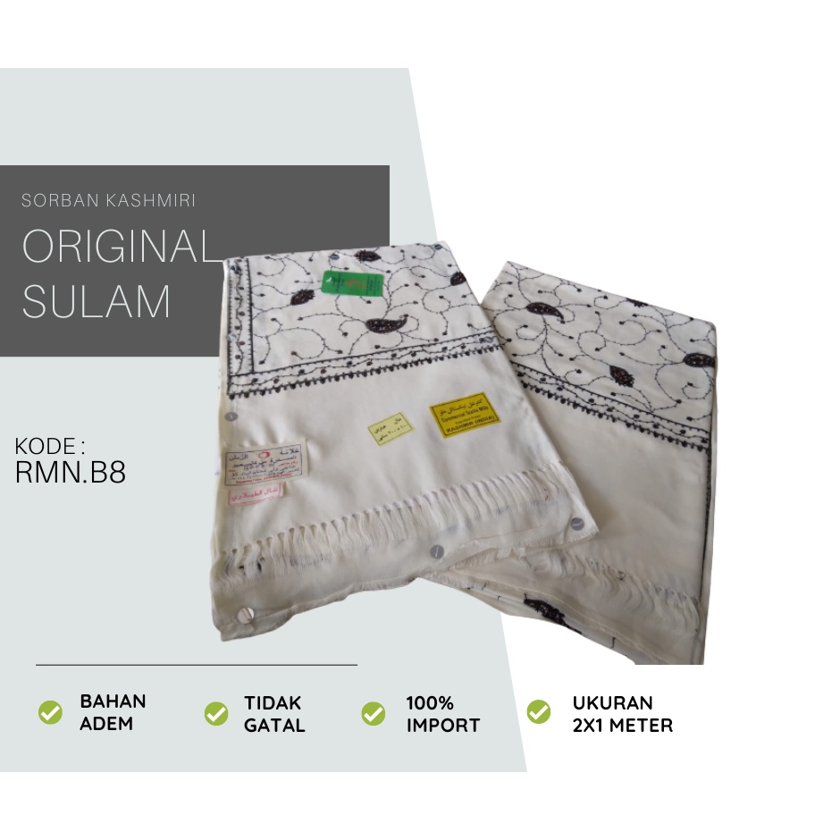 Syal Sorban Kashmiri Sulam Original Import