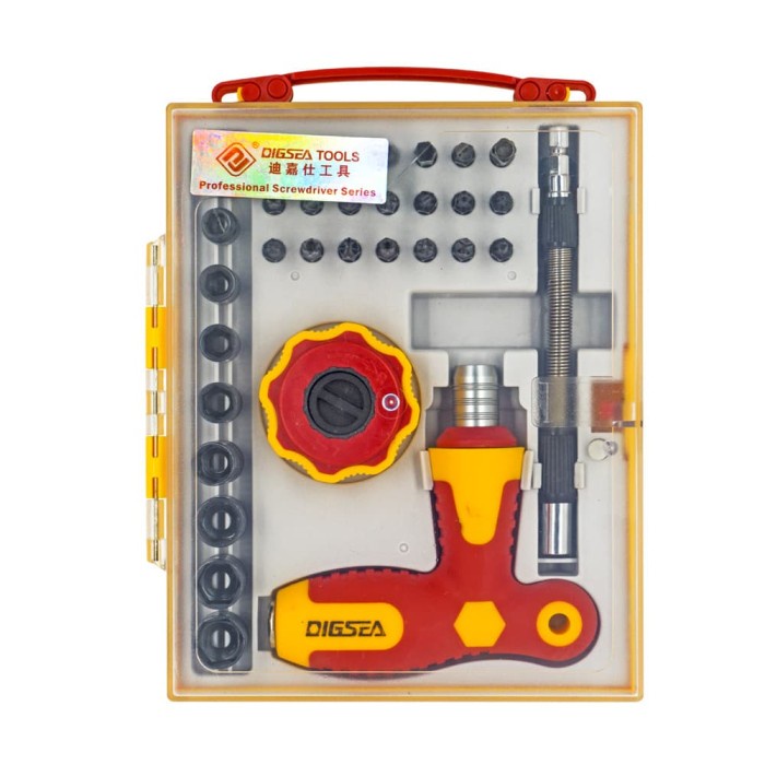 [READY] Ratchet Obeng Scredriver Digsea 2887 T Flexible Fleksibel Set 34 In 1 / Perlengkapan Rumah T