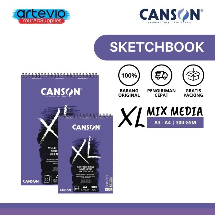 

Buku Sketsa / Buku Gambar / Sketch Book / Canson Mix Media