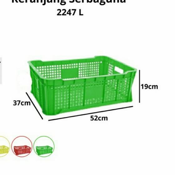 

Container Box 2247 Green Leaf P52xL37xT19 cm Keranjang Industri Roti