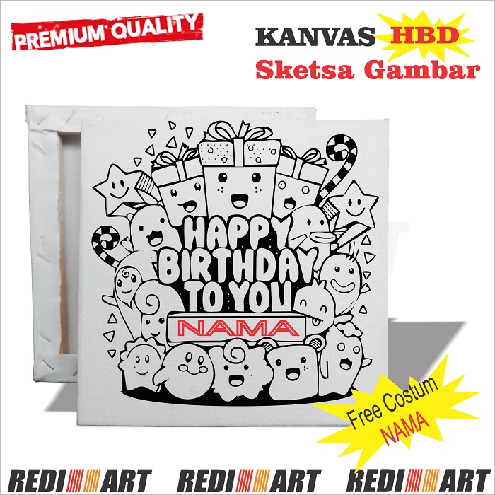 

Kanvas Lukis Sketsa Gambar 20x20 Tema Happy Birth Day