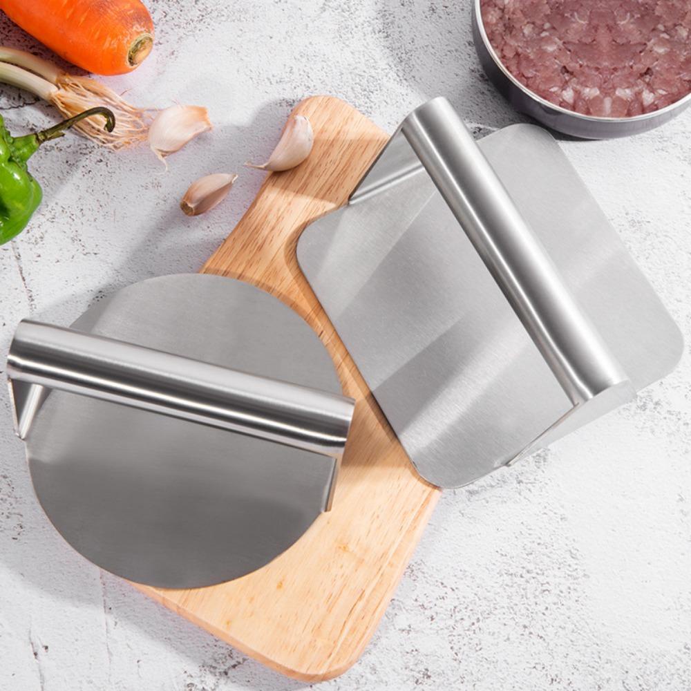 Alat Penghancur Daging Genggam Stainless Steel Burger Press Squeeze