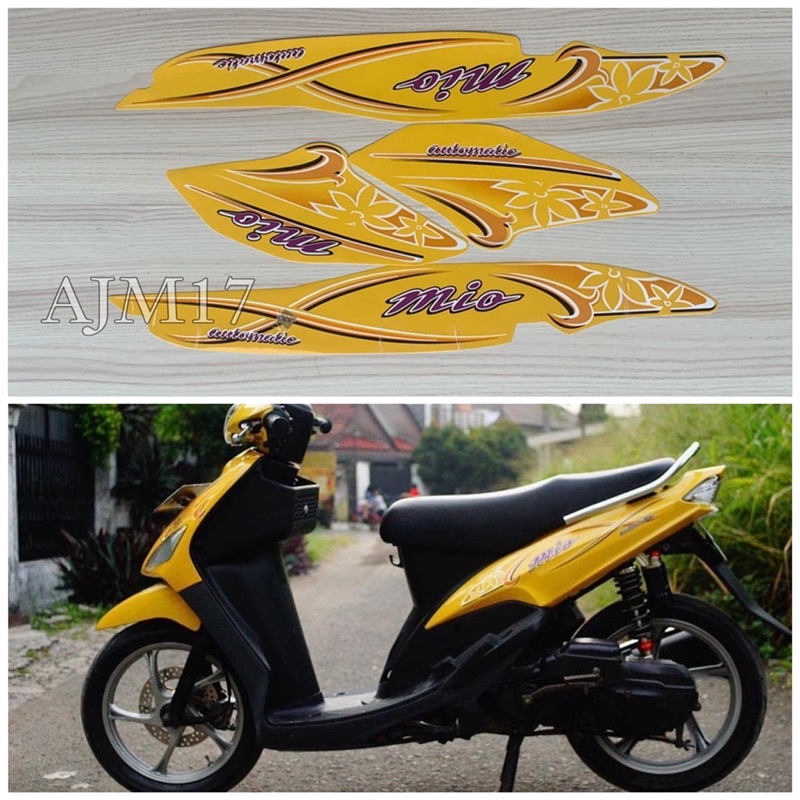 STIKER STRIPING MIO SPORTY 2004 KUNING