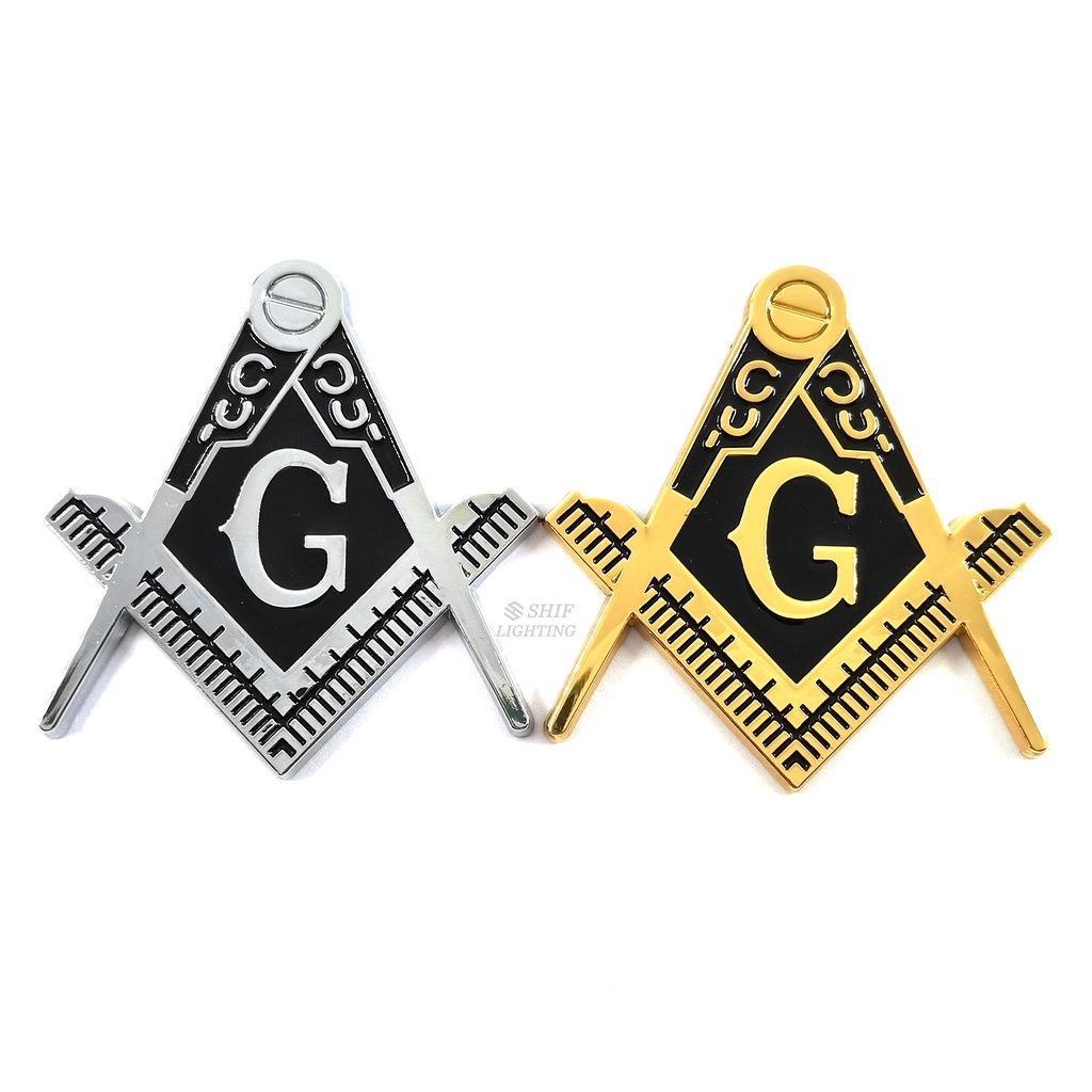 1pc Stiker Emblem logo TFOE Freemason Bahan Metal